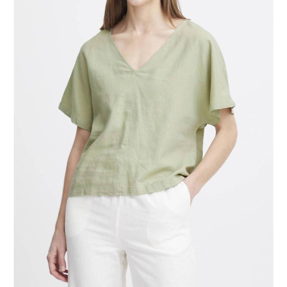 NEW B.YOUNG falakka v neck blouse in seagrass